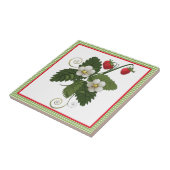 ギンガムキッチン飾り付きイチゴ タイル (側面)