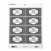 ギンガムギフトラベルパーソナライズされたキッチンラベル ラベル (フルシート)