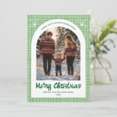 ギンガムクリスマスグリーンカスタムアーチ5写真 シーズンカード (スタンド正面)