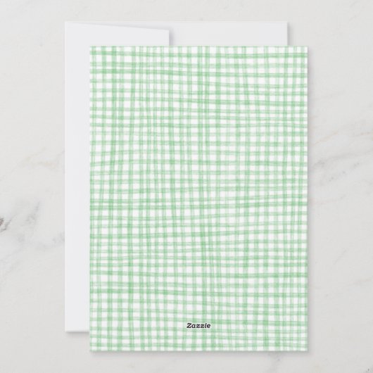 ギンガムクリスマス予測できなお洒落カスタムの写真 シーズンカード (裏面)