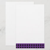 ギンガムグレープとブラック 便箋 (正面/裏面)