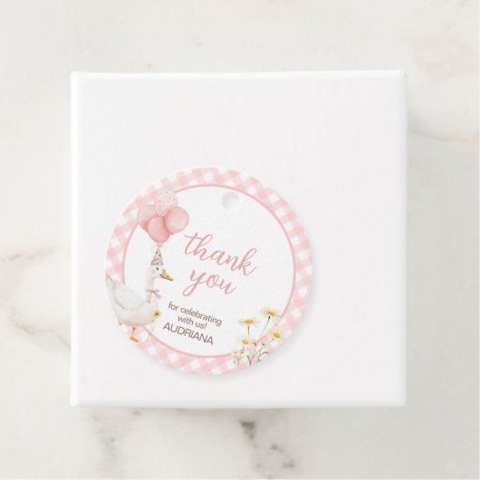 ギンガムグ間抜けガースバースデーパーティーラウンド フェイバータグ (インサイチュ)