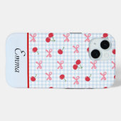 ギンガムコケットリボンチェリーiPhoneケース Case-Mate iPhoneケース (裏面 (横))