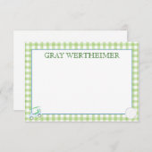 ギンガムゴルフ文房具 サンキューカード (正面/裏面)