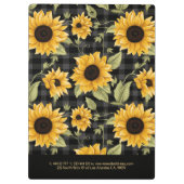 ギンガムサンフラワーパターン クリップボード (裏面)