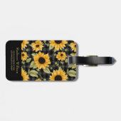 ギンガムサンフラワーパターン ラゲッジタグ (裏面横)