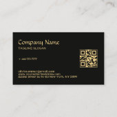 ギンガムサンフラワーパターン 名刺 (裏面)