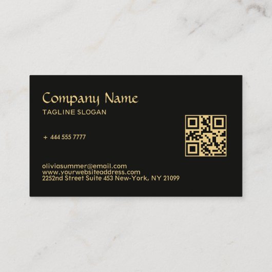 ギンガムサンフラワーパターン 名刺 (裏面)