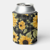 ギンガムサンフラワーパターン 缶クーラー (缶裏面)