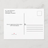 ギンガムサンフラワー素朴ズブライダルシャワー招待 インビテーションポストカード (裏面)