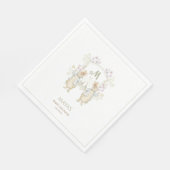 ギンガムジェンダーPeter the Rabbit Twins赤ちゃんシャワー スタンダードランチョンナプキン (角)