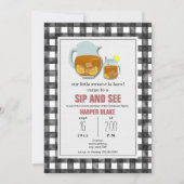 ギンガムスイートティーシップ&シーベビー招待状 招待状 (正面)
