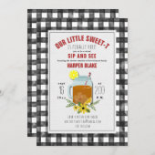 ギンガムスイートティーフローラベビーバーチャルシップ&シー 招待状 (正面/裏面)