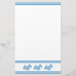 ギンガムスコットランド犬3匹 便箋