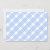 ギンガムゾウ男の赤ちゃん写真誕生のお知らせ 案内状 (裏面)