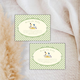ギンガムダックファミリーダックの絵本 ベビーシャワー エンクロージャーカード