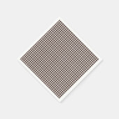 ギンガムダークブラウン – 紙ナプキン スタンダードカクテルナプキン (角)