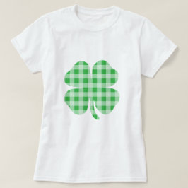 ギンガムチェックのシャムロック Tシャツ