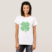 ギンガムチェックのシャムロック Tシャツ (正面フル)