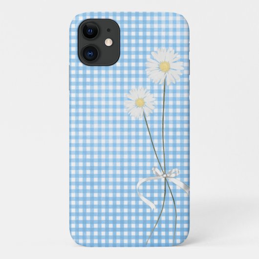 ギンガムチェックのデイジーのブーケ Case-Mate iPhoneケース (裏面)
