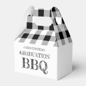 ギンガムチェックの卒業パーティBBQ フェイバーボックス (正面サイド)