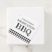 ギンガムチェックの卒業BBQ フェイバータグ (インサイチュ)