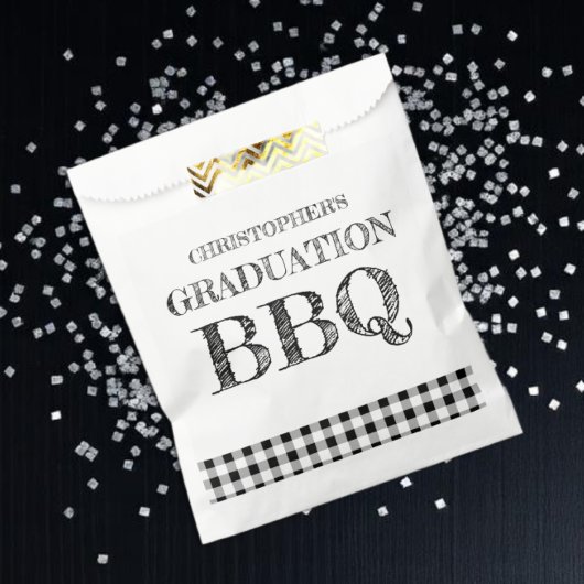 ギンガムチェックの卒業BBQ フェイバーバッグ