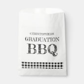 ギンガムチェックの卒業BBQ フェイバーバッグ (正面)