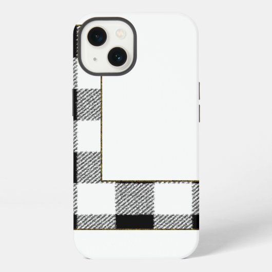 ギンガムチェックのL iPhoneケース (裏面)