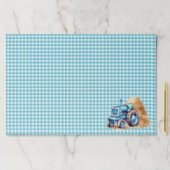 ギンガムチェックトラクターバースデーパーティー ペーパーパッド (インサイチュ)