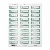 ギンガムチェックドッグボーイベビーシャワー差出人住所 ラベル (フルシート)