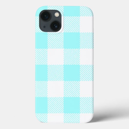 ギンガムチェックパターン(淡青色) Case-Mate iPhoneケース (裏面)