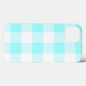 ギンガムチェックパターン(淡青色) Case-Mate iPhoneケース (裏面 (横))