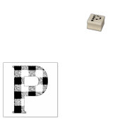 ギンガムチェック文字P ラバースタンプ (押印)