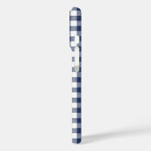ギンガムチェック柄 - ネイビーブルー Case-Mate iPhoneケース (裏面 / 左)