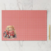 ギンガムチェック赤トラクターバースデーパーティー ペーパーパッド (インサイチュ)