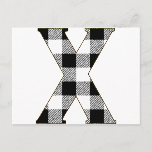 ギンガムチェックX ポストカード (正面)