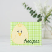 ギンガムチキンレシピはがき ポストカード (スタンド正面)