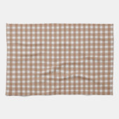 ギンガムチャームブラウン キッチンタオル (横)