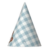 ギンガムテディベアピクニックパーティー帽子 パーティーハット (左)