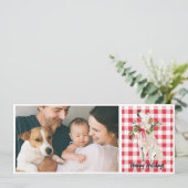 ギンガムドッグクリスマスホリデーカード シーズンカード (スタンド正面)