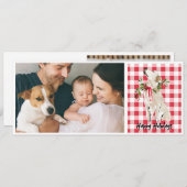 ギンガムドッグクリスマスホリデーカード シーズンカード (正面/裏面)