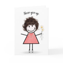 ギンガムドレスを着た可愛いスティックガール