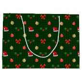 ギンガムナビダッドオーナメント ラージペーパーバッグ (裏面)