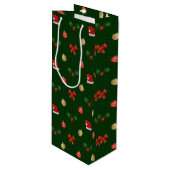 ギンガムナビダッドオーナメント ワインギフトバッグ (正面アングル)