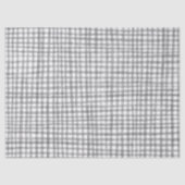 ギンガムハンドモダンドロー可愛い灰色名門私立校風の白 薄葉紙 (正面)