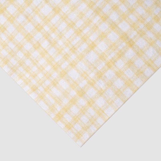 ギンガムハンドモダンドロー可愛い黄名門私立校風の白 薄葉紙 (詳細)