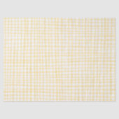 ギンガムハンドモダンドロー可愛い黄名門私立校風の白 薄葉紙 (正面)