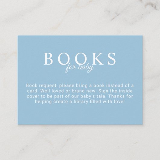 ギンガムバック付きベビーシャワーカード用青本 エンクロージャーカード (正面)