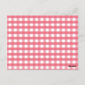 ギンガムバンデージのパーソナライズバレンタインカード ポストカード (裏面)